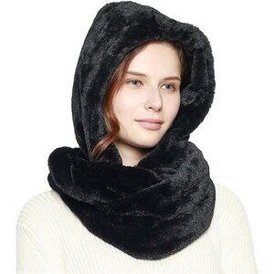 Women's Soft Faux Fur Infinity Scarf & Infinity Hood Scarf Head Scarf Wrap